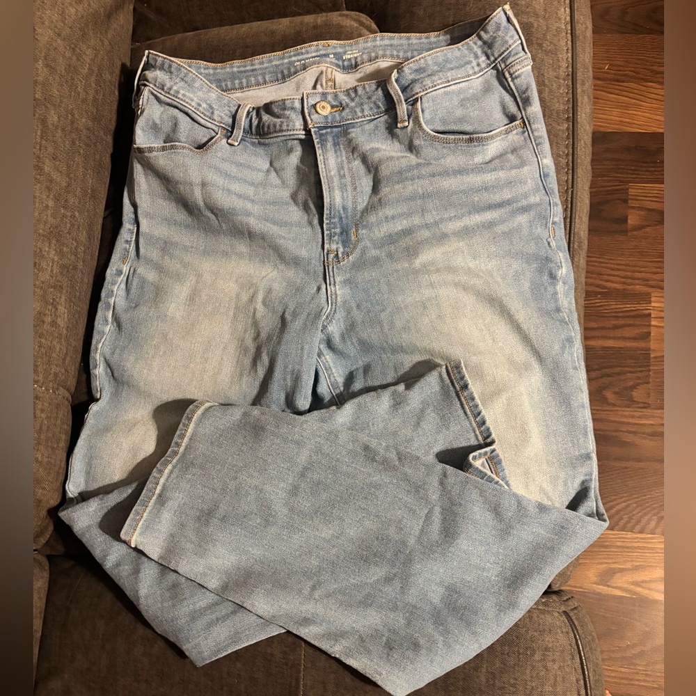 Old Navy Light Blue high Rise Straight-Leg Jeans